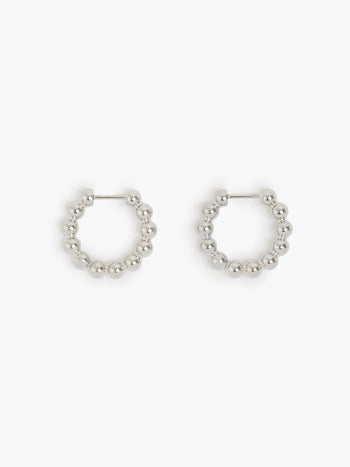 Silver Bubble Hoop Earrings