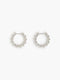 Silver Bubble Hoop Earrings