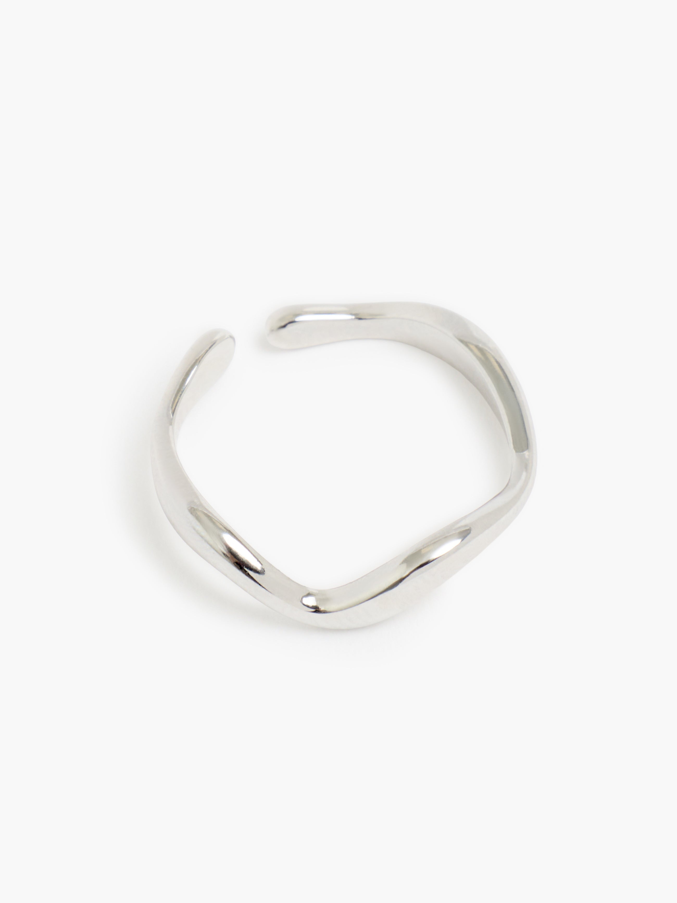 Silver Wave Open Ring