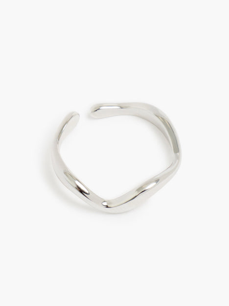 Silver Wave Open Ring