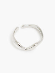 Silver Wave Open Ring