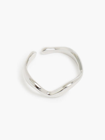 Silver Wave Open Ring