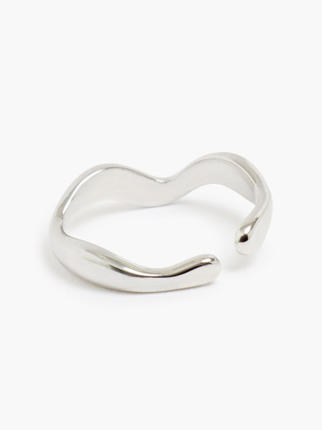 Silver Wave Open Ring
