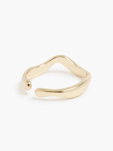 Gold Wave Open Ring