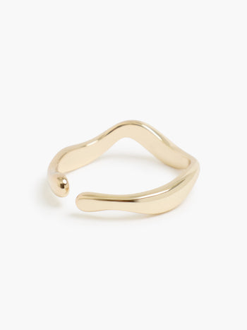 Gold Wave Open Ring