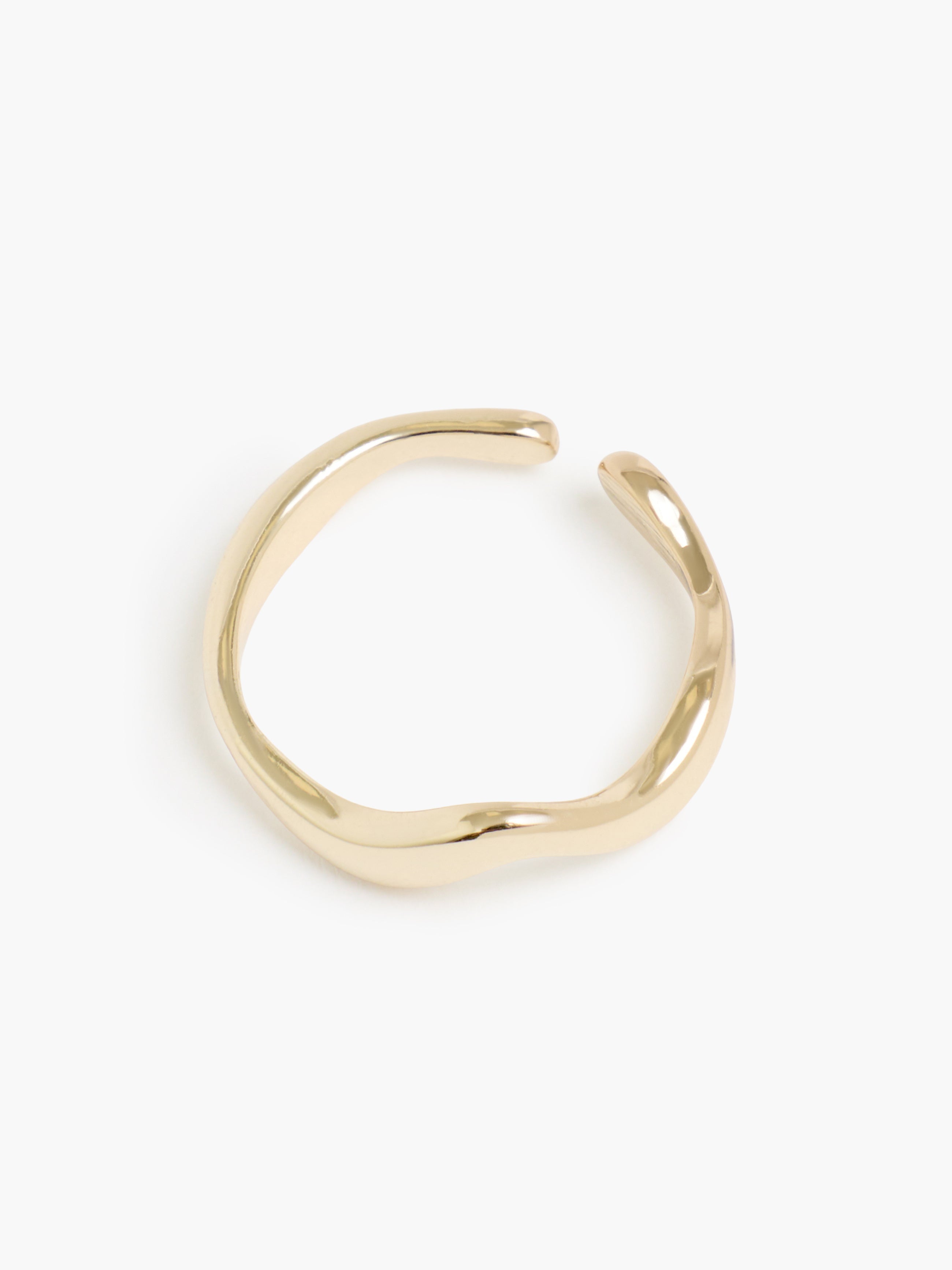 Gold Wave Open Ring