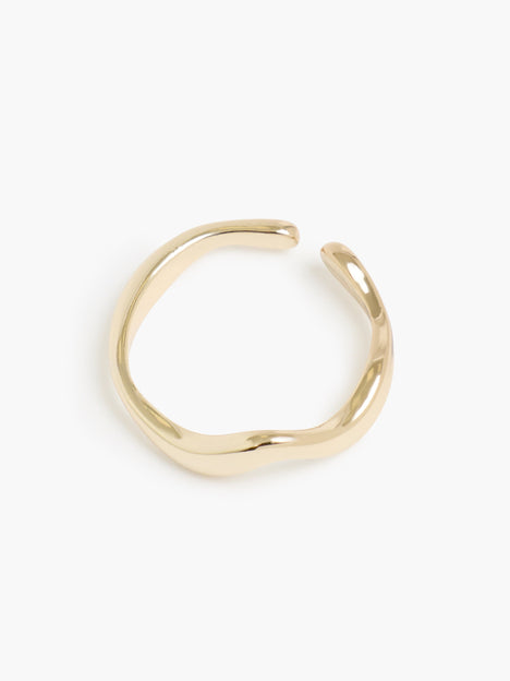 Gold Wave Open Ring