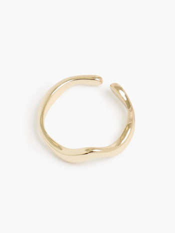 Gold Wave Open Ring