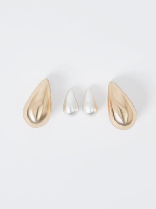 2 Pack Teardrop Stud Earrings