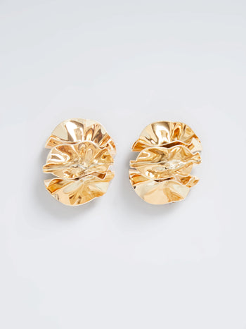 Ruched Oversized Stud Earrings