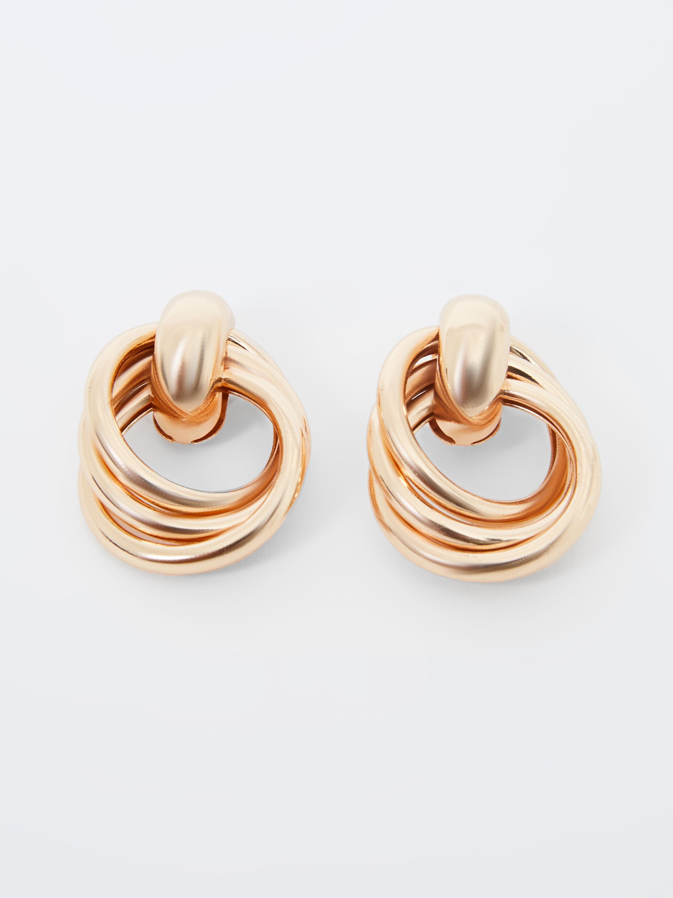 Interlocking Metal Knot Earrings