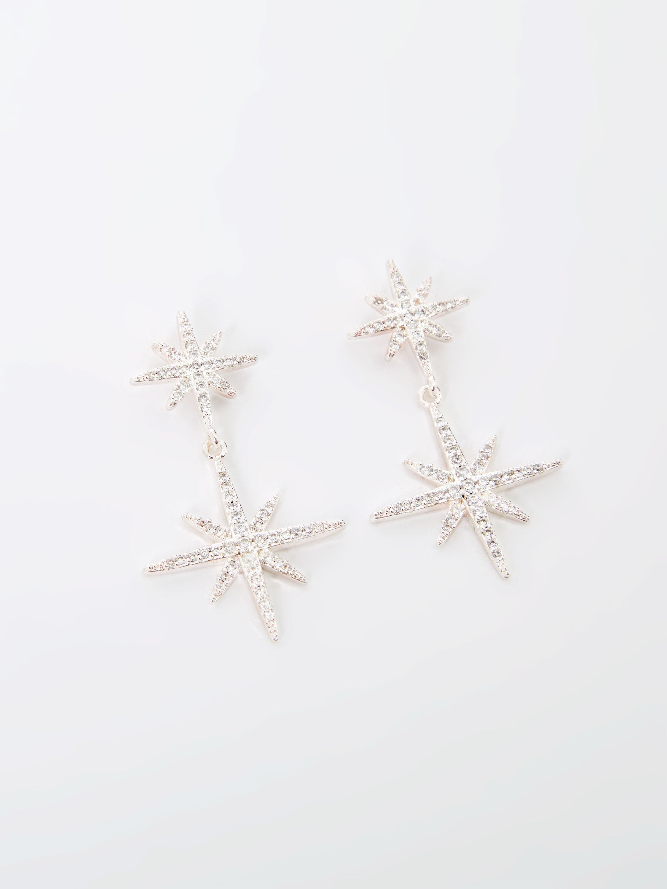 Star Crystal Drop Earrings