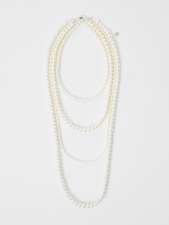 Layered Faux Pearl Necklace