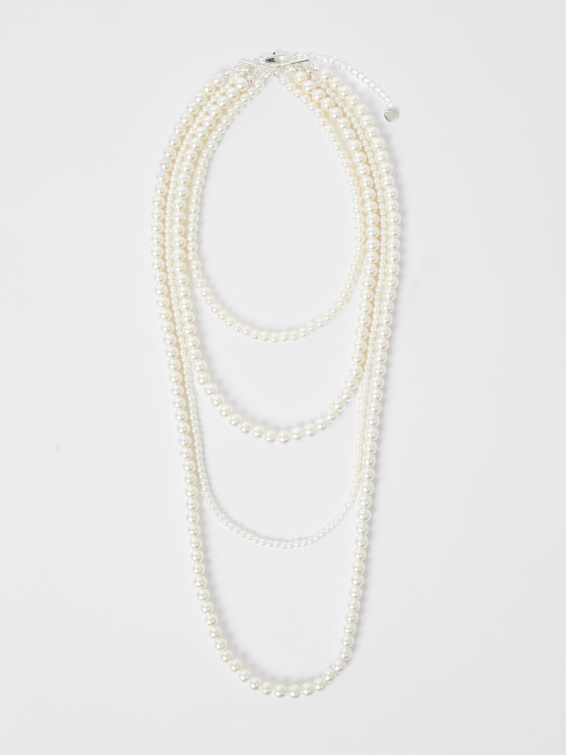 Layered Faux Pearl Necklace