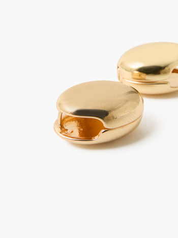 Double Sided Curved Dome Hoop Earrings