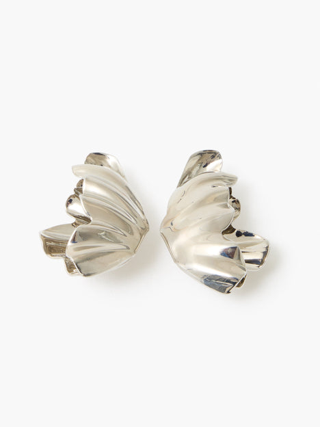 Metal Flower Piece Earrings