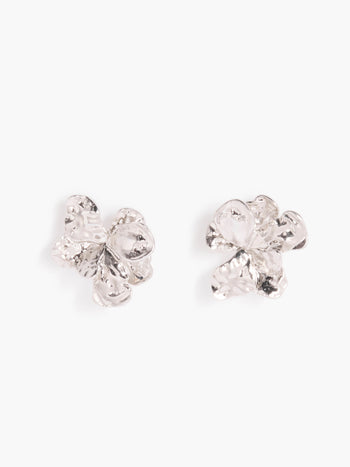 Hammered Flower Stud Earrings