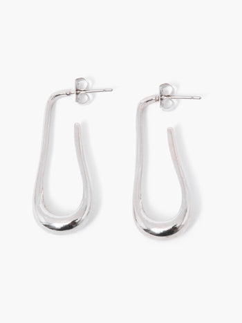 Fluid Long Hoop Earrings
