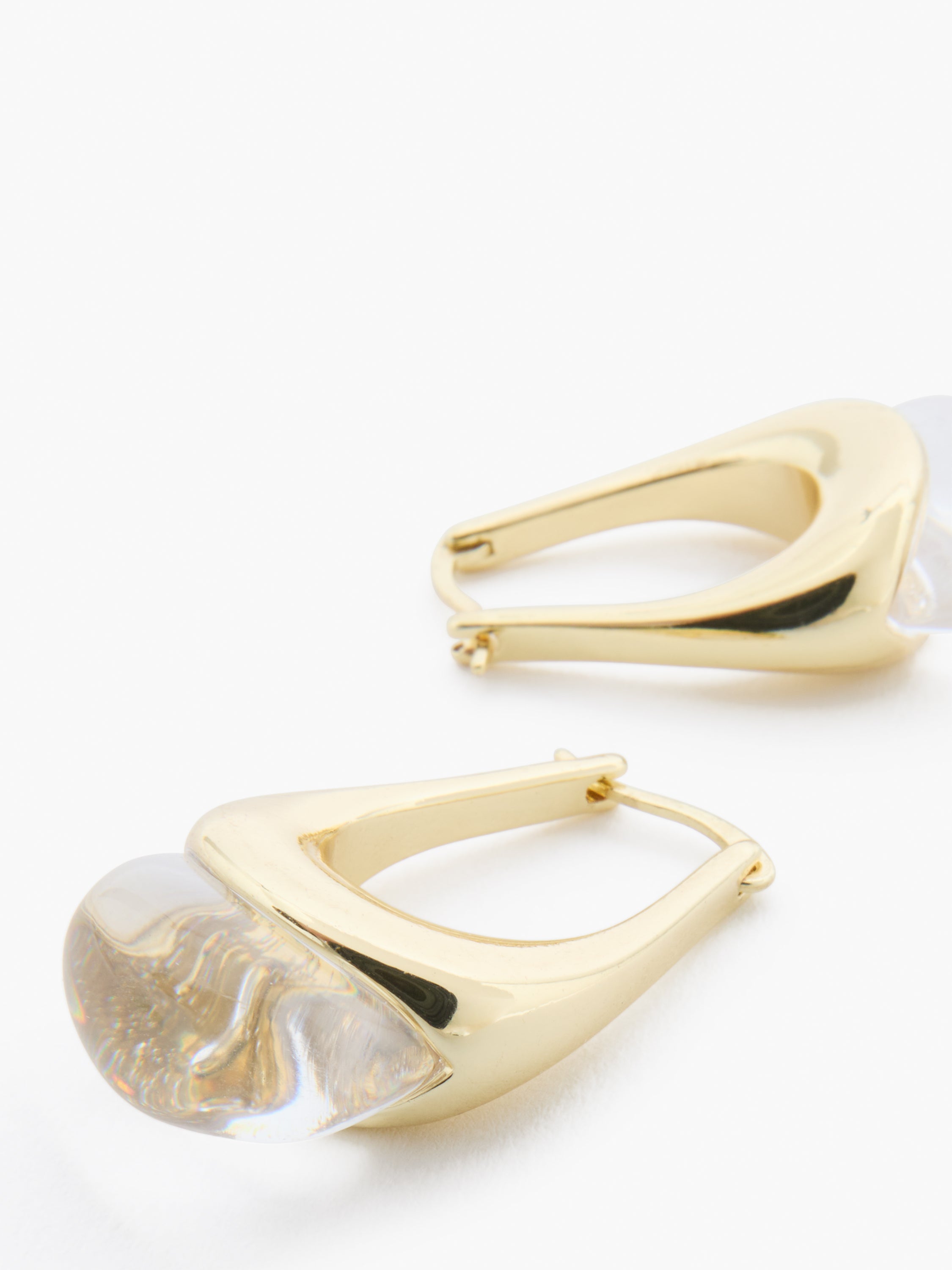 Crystal Droplet Hoop Earrings