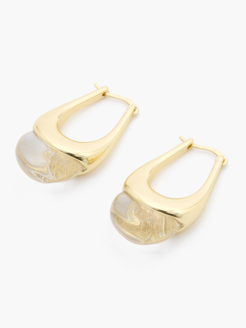 Crystal Droplet Hoop Earrings