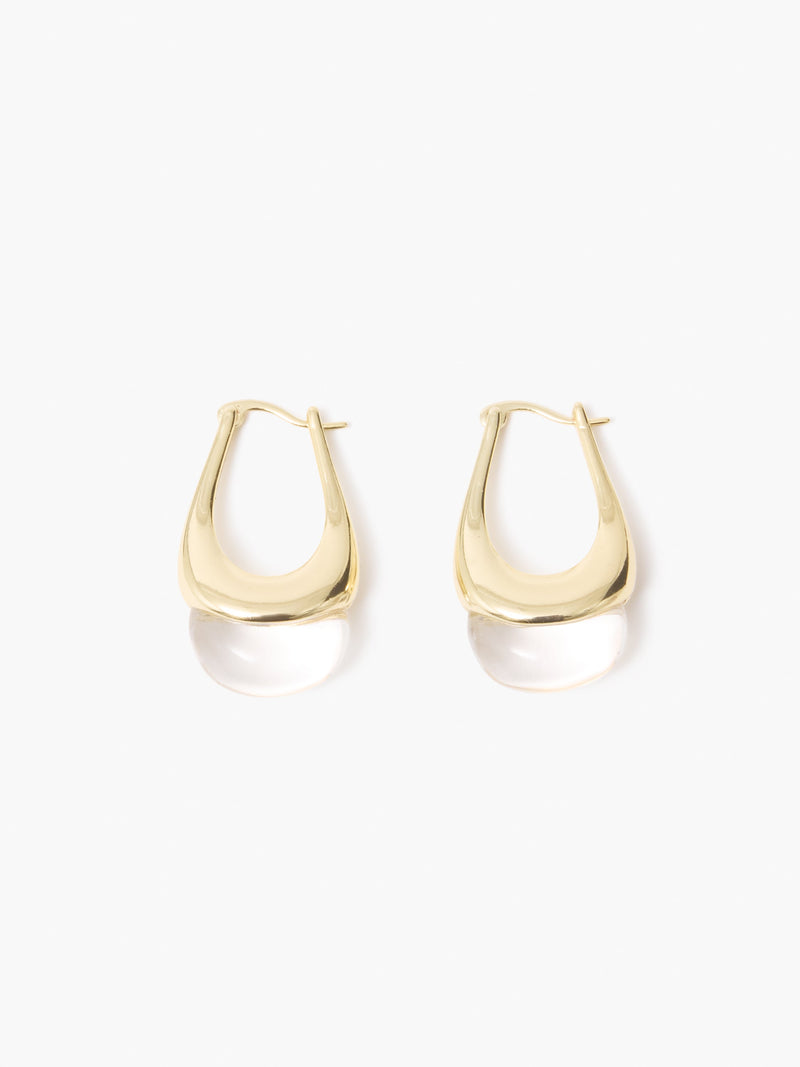 Crystal Droplet Hoop Earrings