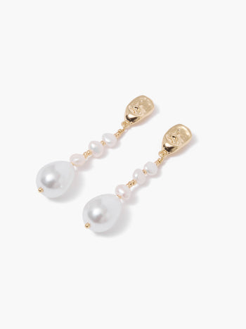 Irregular Mixed Faux Pearl Drop Earrings