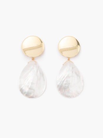 Mother Of Pearl Shell Drop Earrings