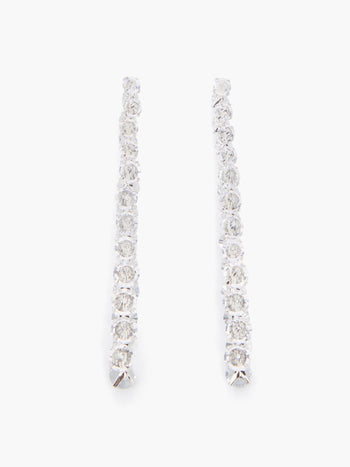 Cluster Crystal Long Earrings