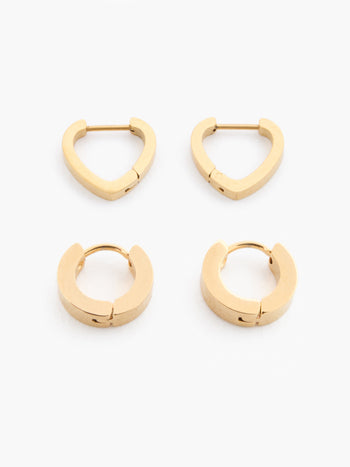 Small Huggie Hoop Earrings (2 Pairs)