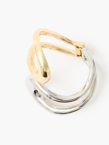 Mixed Metal Spiral Cuff