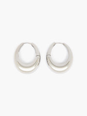 Sculptural Oval Hoop Earrings