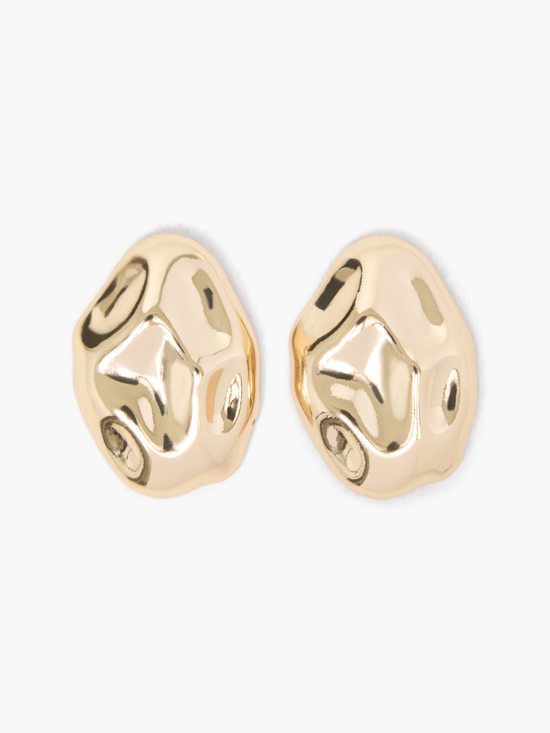 Molten Pebble Stud Earrings