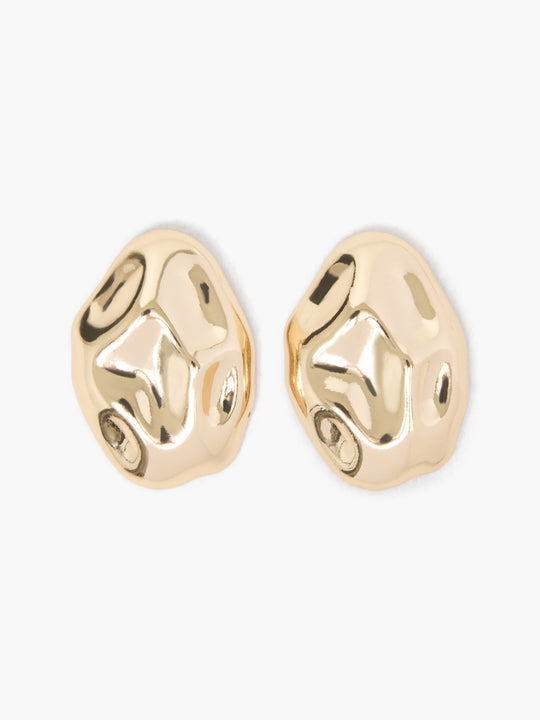 Molten Pebble Stud Earrings