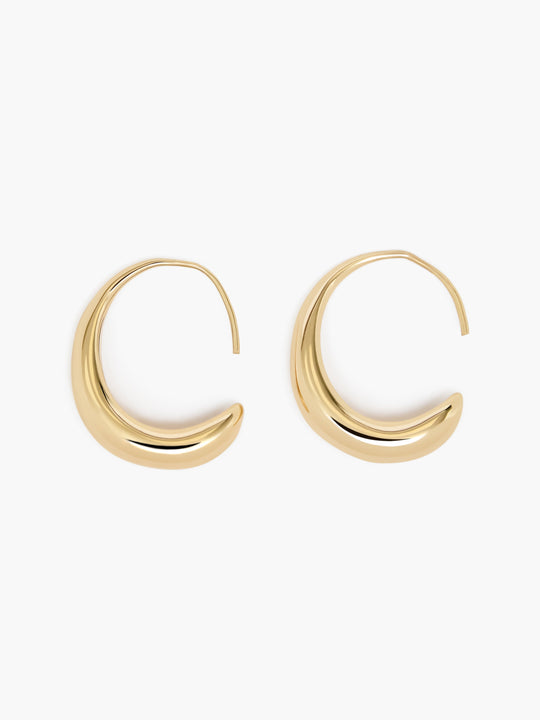 Sculptural Fluid Half Hoop Earrings