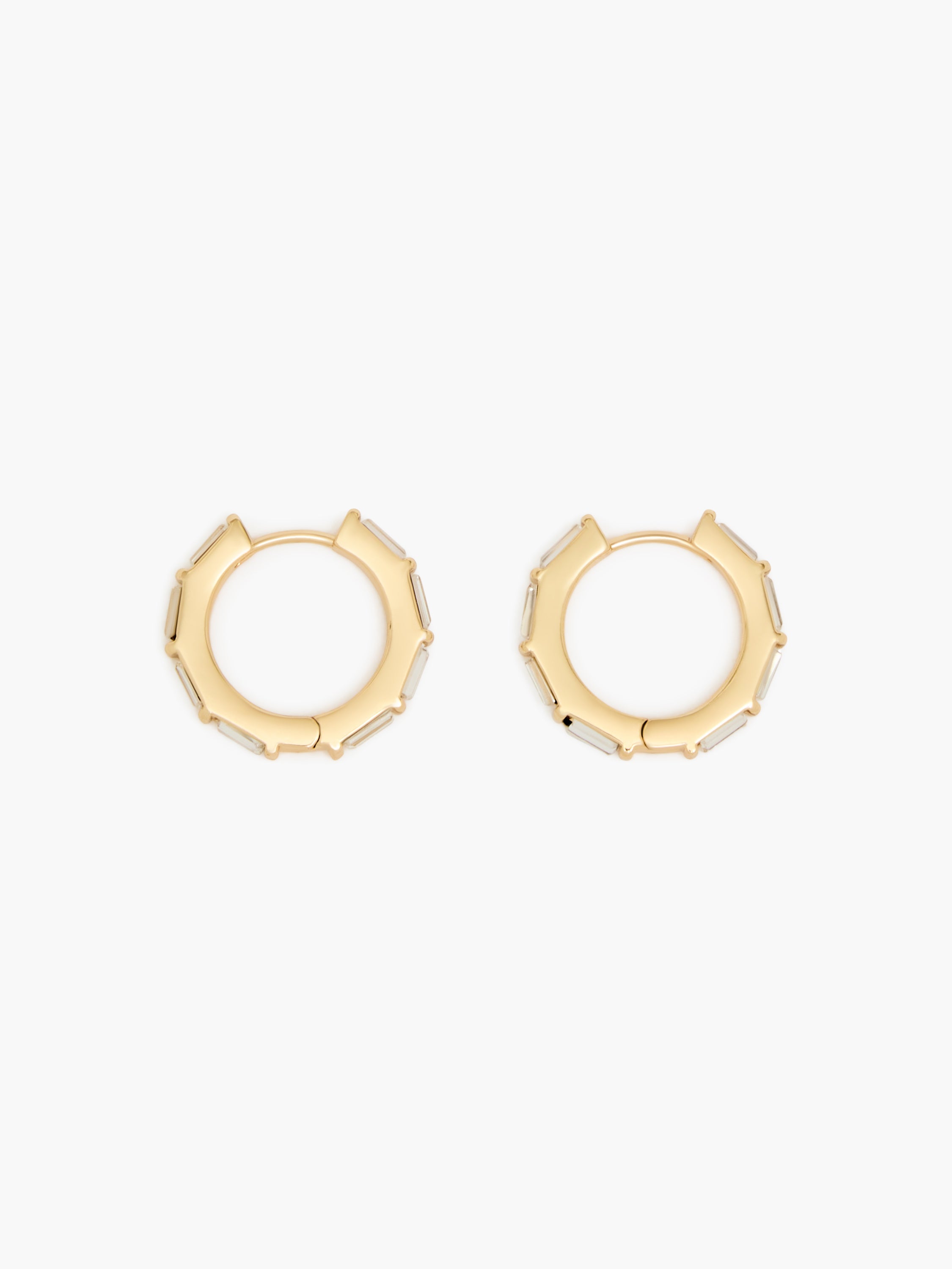 Crystal Huggie Hoop Earrings