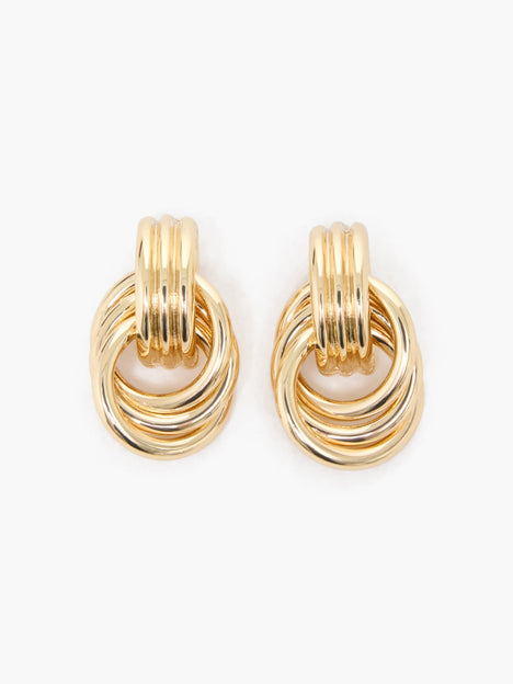 Triple Row Knot Earrings
