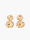 Molten Double Disc Drop Earrings