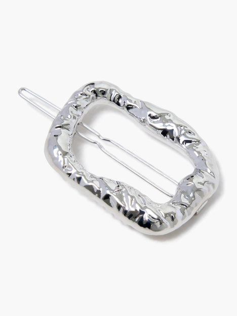 Molten Metal Square Barrette Hair Clip