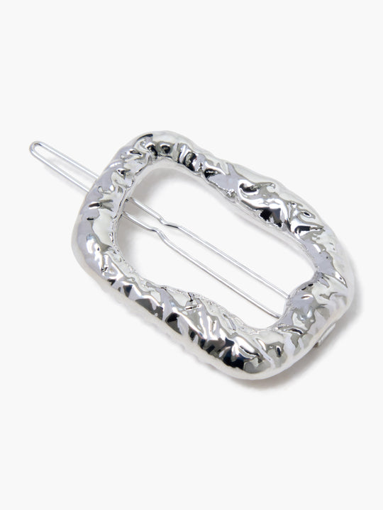 Molten Metal Square Barrette Hair Clip