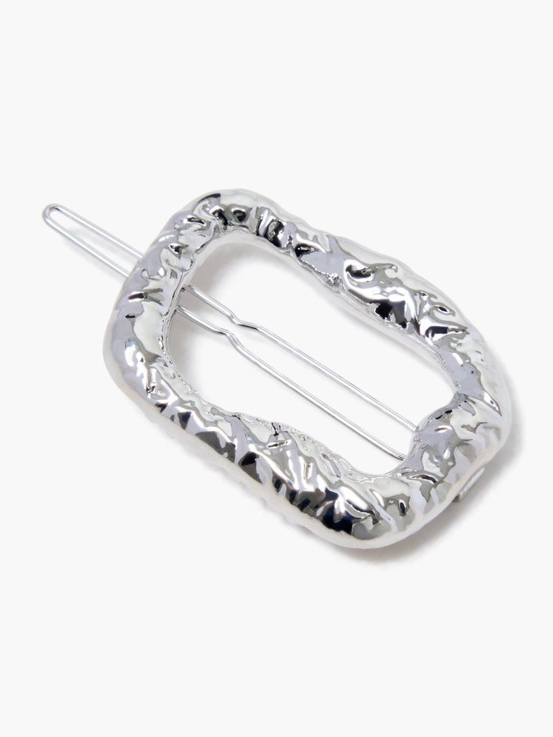 Molten Metal Square Barrette Hair Clip
