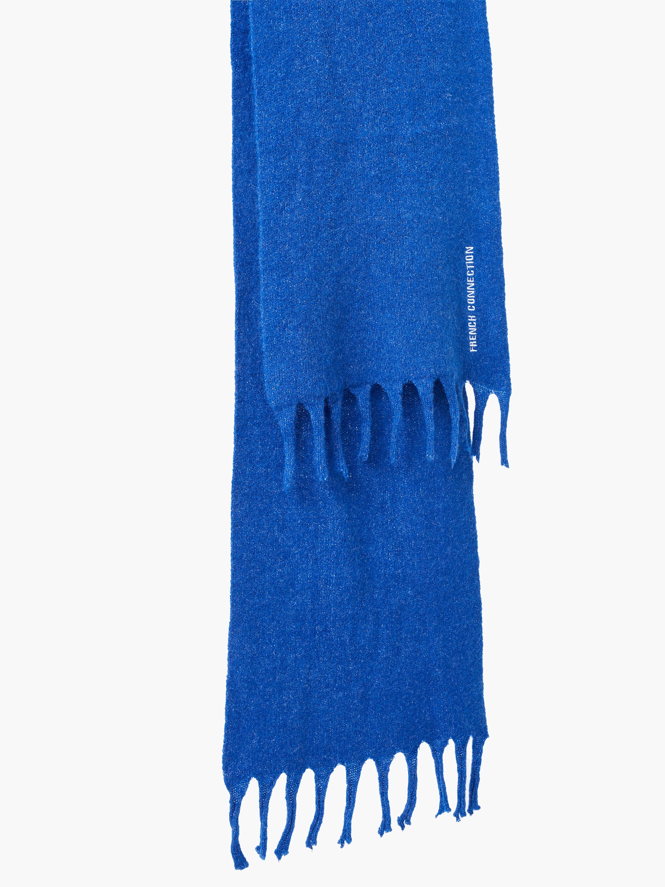 Soft Touch Recycled Knit Scarf Colbalt Blue French Connection EU