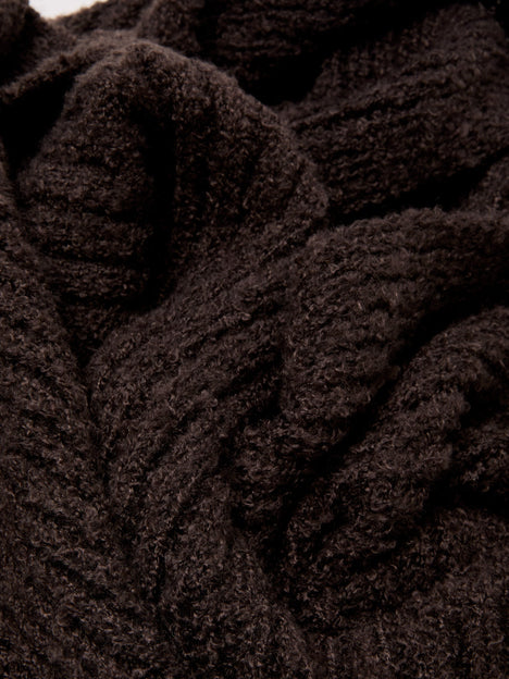 Chocolate Boucle Scarf