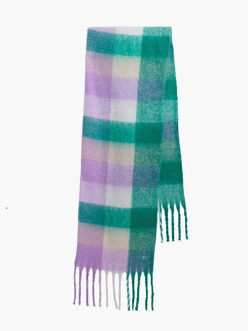 Fluffy Check Scarf