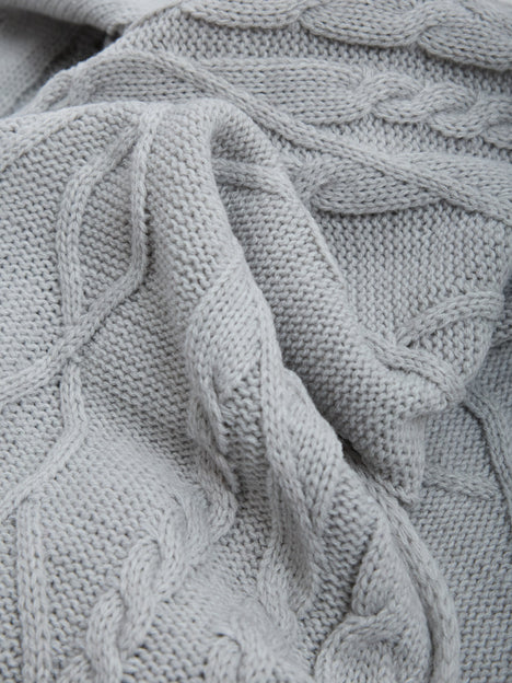 Cable Knit Scarf and Beanie Set