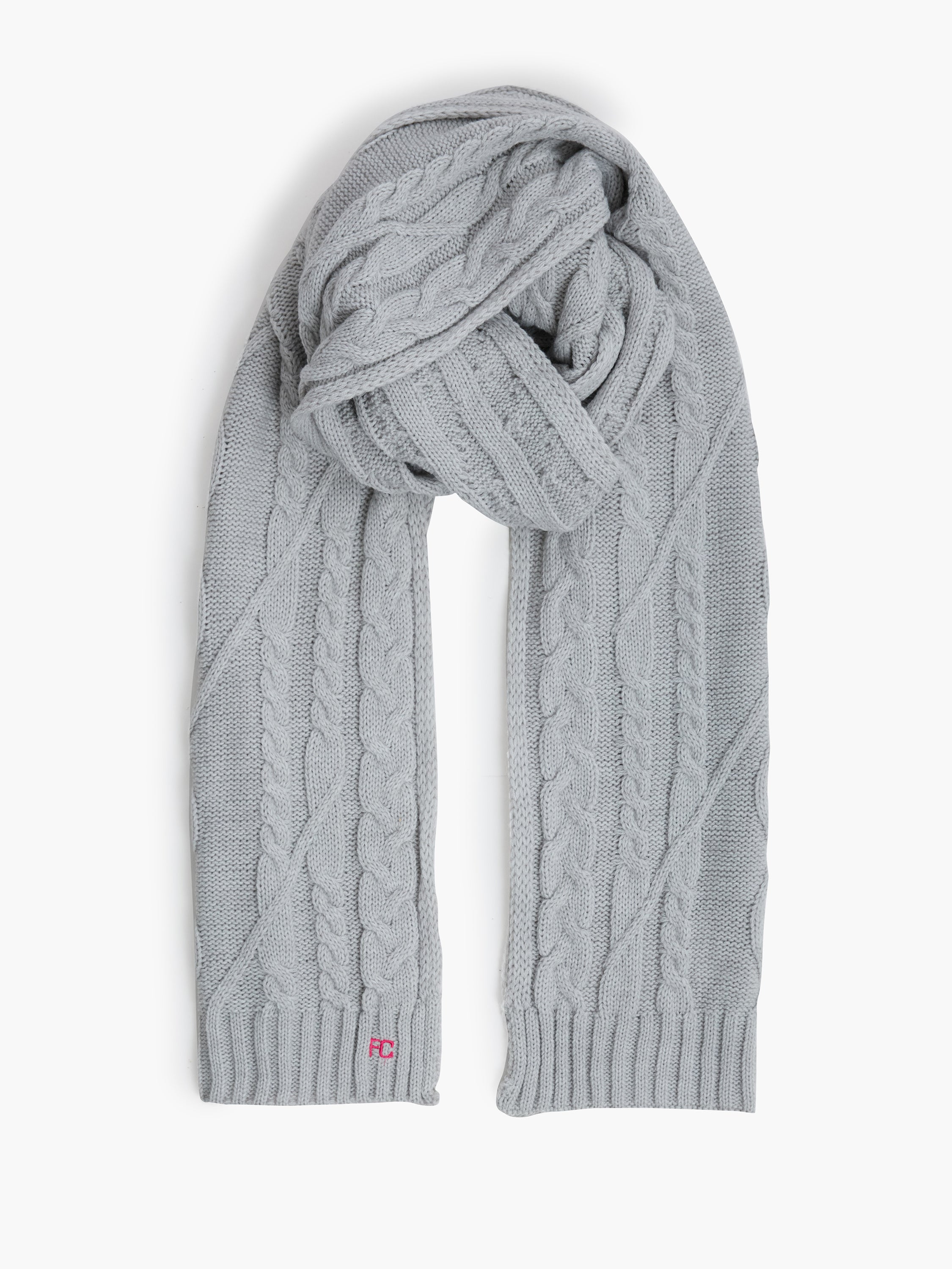 Cable Knit Scarf and Beanie Set