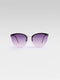 Metal Cat Eye Rimless Sunglasses