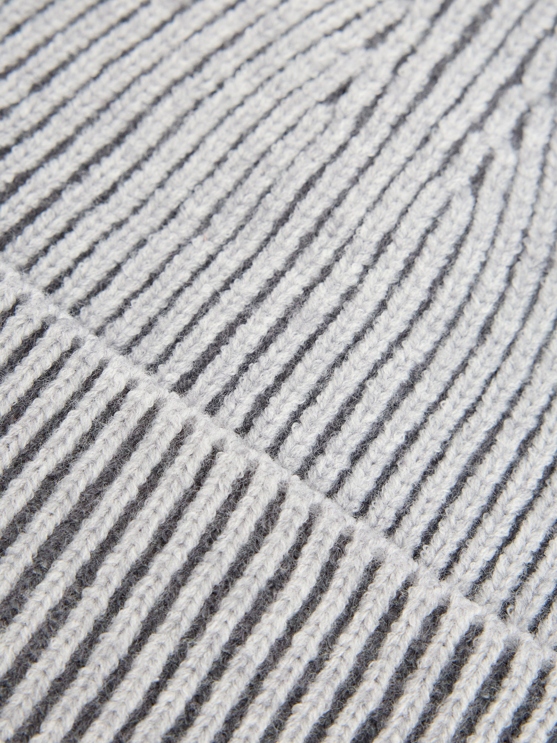 Two Tone Knit Beanie Hat