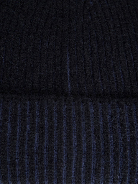 Two Tone Knit Beanie Hat