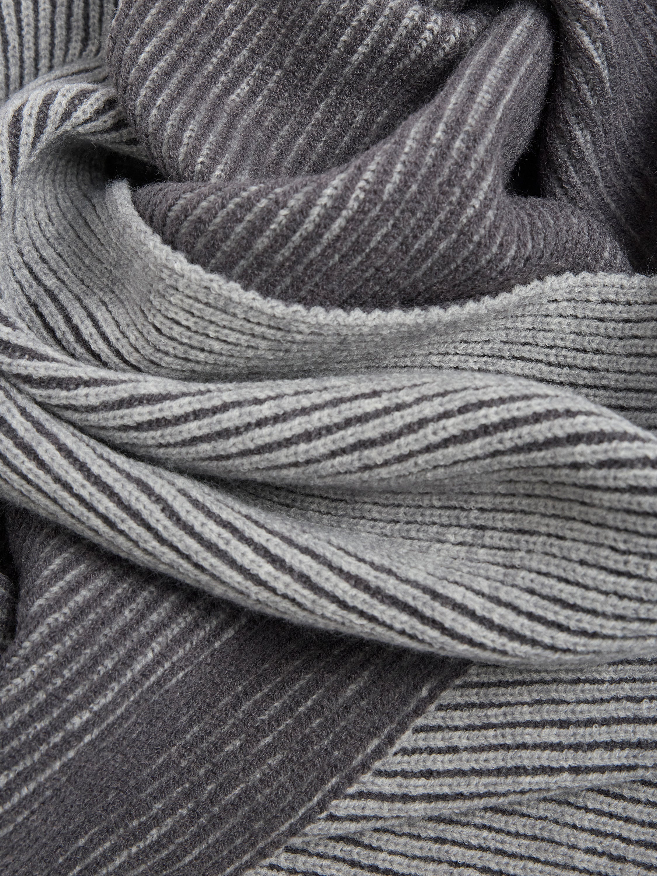 Two Tone Knit Scarf
