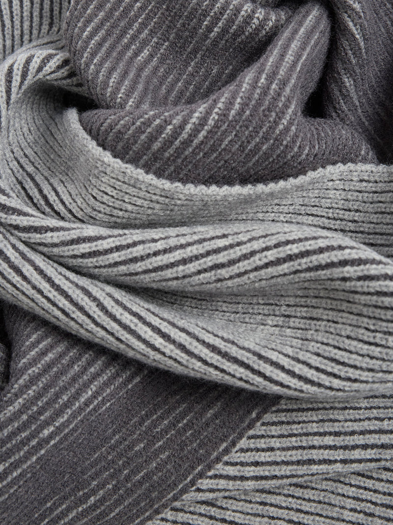 Two Tone Knit Scarf